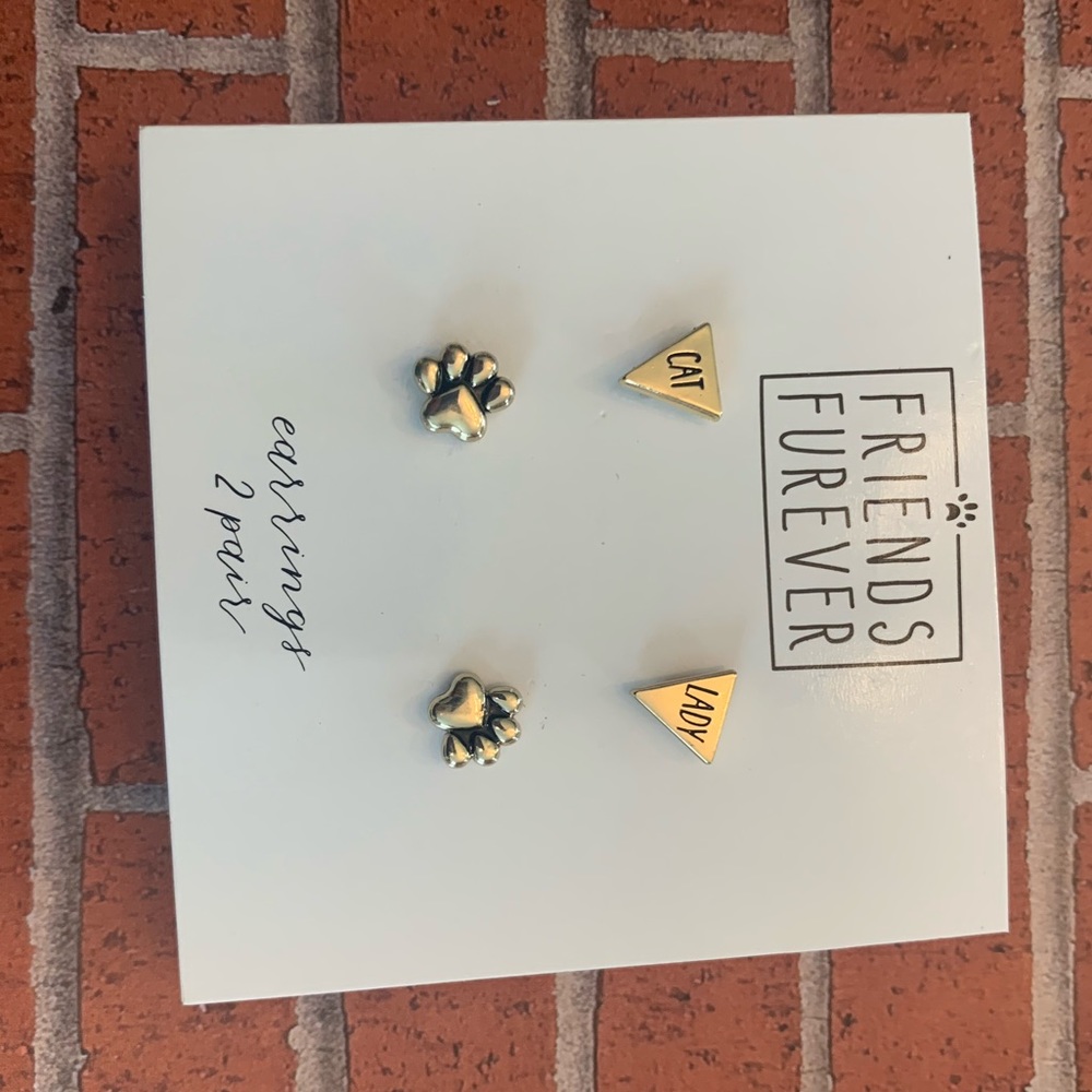 Cat Lady earrings set